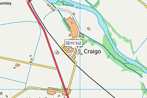 DD10 9JZ map - OS VectorMap District (Ordnance Survey) DD10 9JZ map - OS VectorMap District (Ordnance Survey)
