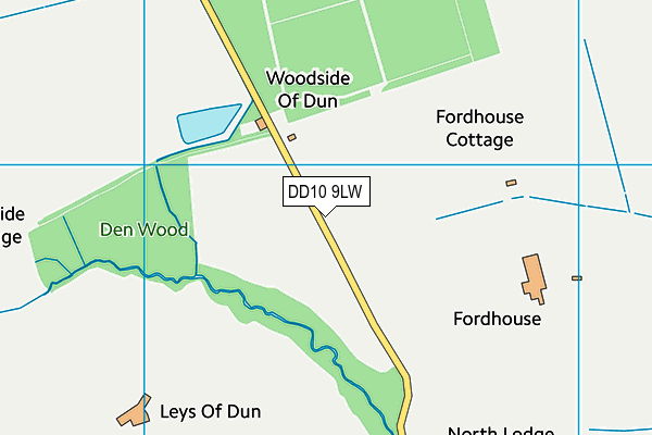 DD10 9LW map - OS VectorMap District (Ordnance Survey)