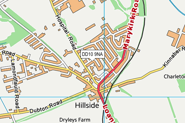 DD10 9NA map - OS VectorMap District (Ordnance Survey)