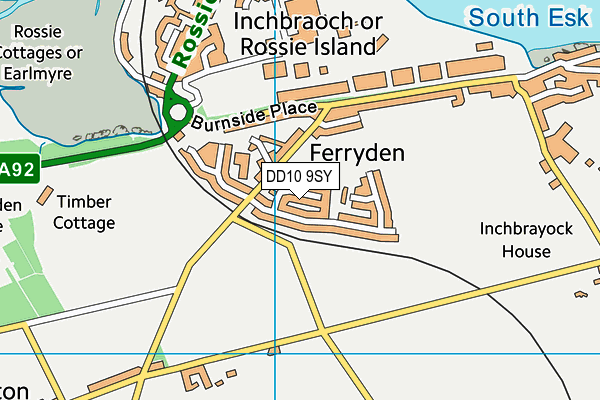DD10 9SY map - OS VectorMap District (Ordnance Survey)