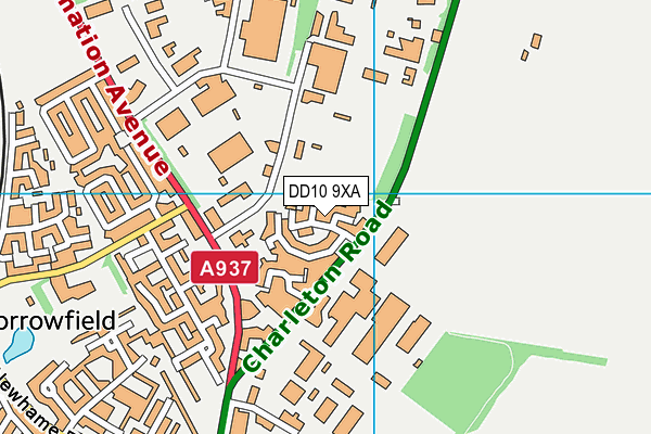 DD10 9XA map - OS VectorMap District (Ordnance Survey) DD10 9XA map - OS VectorMap District (Ordnance Survey)