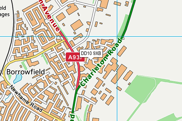 DD10 9XB map - OS VectorMap District (Ordnance Survey) DD10 9XB map - OS VectorMap District (Ordnance Survey)