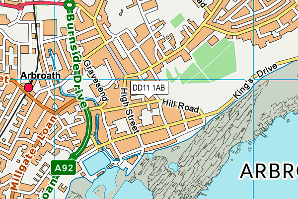 DD11 1AB map - OS VectorMap District (Ordnance Survey) DD11 1AB map - OS VectorMap District (Ordnance Survey)