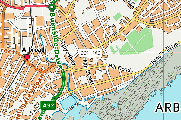 DD11 1AD map - OS VectorMap District (Ordnance Survey) DD11 1AD map - OS VectorMap District (Ordnance Survey)
