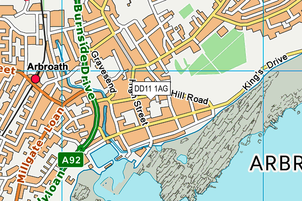 DD11 1AG map - OS VectorMap District (Ordnance Survey) DD11 1AG map - OS VectorMap District (Ordnance Survey)