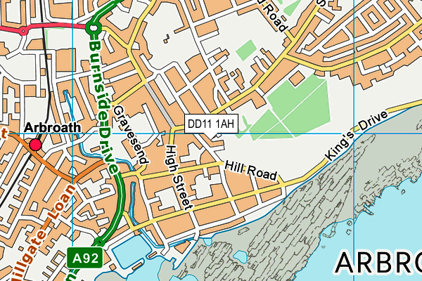 DD11 1AH map - OS VectorMap District (Ordnance Survey) DD11 1AH map - OS VectorMap District (Ordnance Survey)