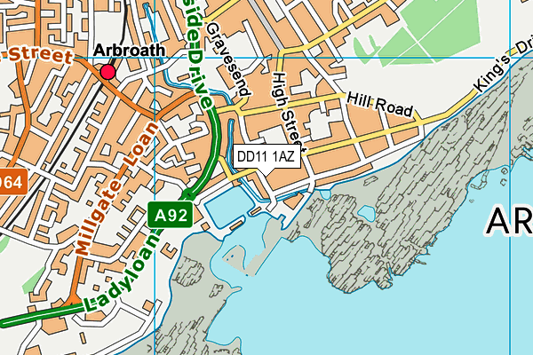 DD11 1AZ map - OS VectorMap District (Ordnance Survey) DD11 1AZ map - OS VectorMap District (Ordnance Survey)