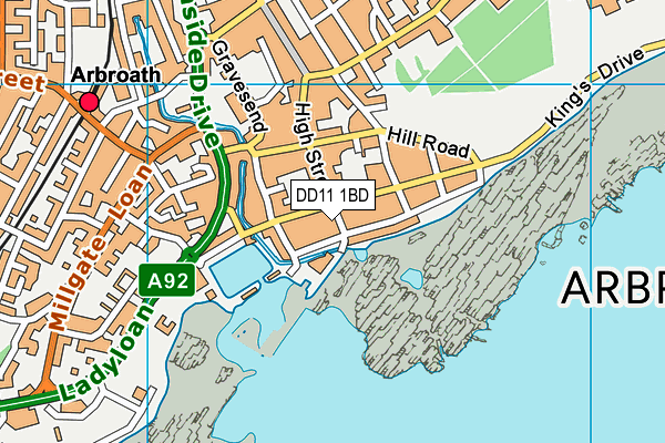 DD11 1BD map - OS VectorMap District (Ordnance Survey) DD11 1BD map - OS VectorMap District (Ordnance Survey)