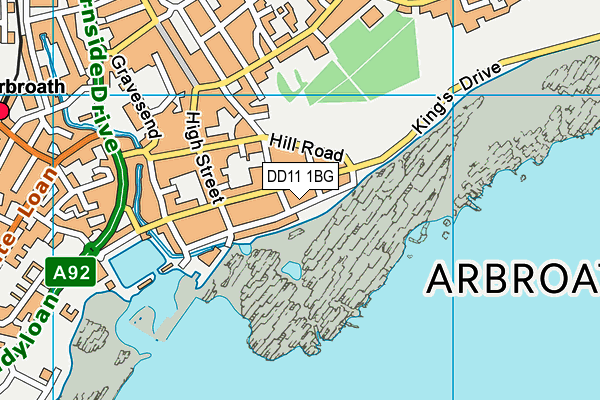 DD11 1BG map - OS VectorMap District (Ordnance Survey) DD11 1BG map - OS VectorMap District (Ordnance Survey)