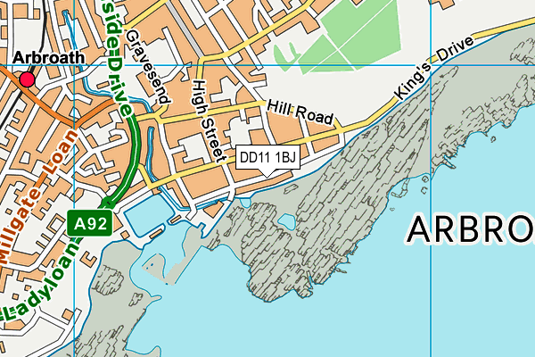DD11 1BJ map - OS VectorMap District (Ordnance Survey) DD11 1BJ map - OS VectorMap District (Ordnance Survey)