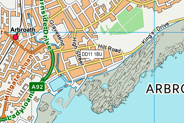 DD11 1BU map - OS VectorMap District (Ordnance Survey) DD11 1BU map - OS VectorMap District (Ordnance Survey)