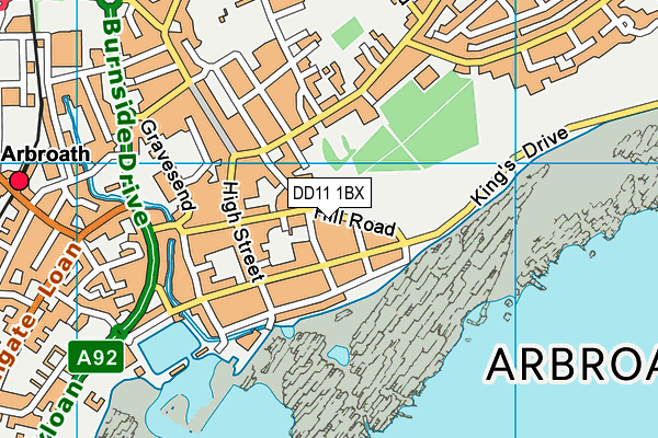 DD11 1BX map - OS VectorMap District (Ordnance Survey) DD11 1BX map - OS VectorMap District (Ordnance Survey)
