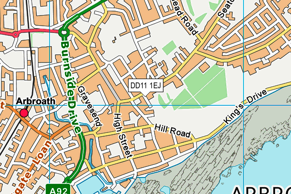 DD11 1EJ map - OS VectorMap District (Ordnance Survey)