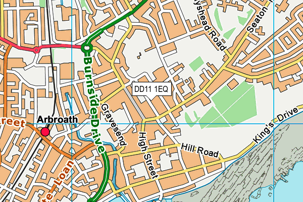 DD11 1EQ map - OS VectorMap District (Ordnance Survey)