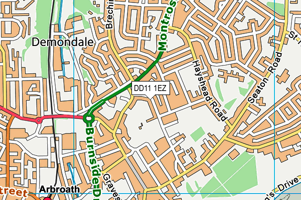 DD11 1EZ map - OS VectorMap District (Ordnance Survey) DD11 1EZ map - OS VectorMap District (Ordnance Survey)