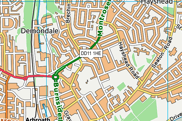 DD11 1HE map - OS VectorMap District (Ordnance Survey) DD11 1HE map - OS VectorMap District (Ordnance Survey)