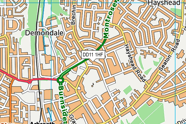 DD11 1HF map - OS VectorMap District (Ordnance Survey) DD11 1HF map - OS VectorMap District (Ordnance Survey)