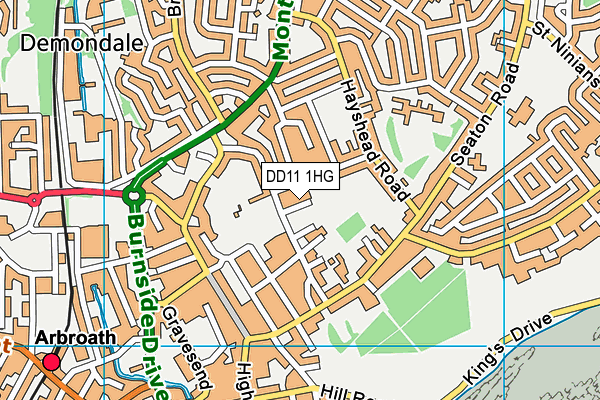 DD11 1HG map - OS VectorMap District (Ordnance Survey) DD11 1HG map - OS VectorMap District (Ordnance Survey)