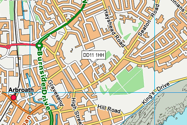 DD11 1HH map - OS VectorMap District (Ordnance Survey) DD11 1HH map - OS VectorMap District (Ordnance Survey)