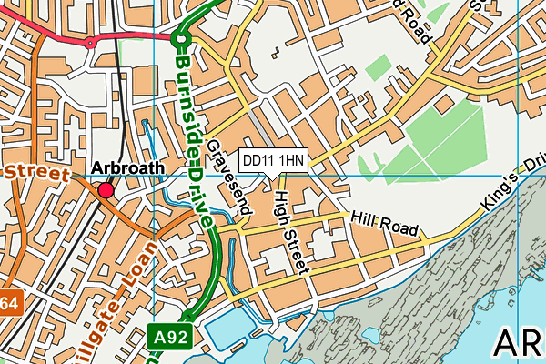 DD11 1HN map - OS VectorMap District (Ordnance Survey) DD11 1HN map - OS VectorMap District (Ordnance Survey)