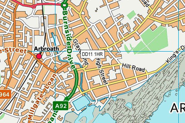 DD11 1HR map - OS VectorMap District (Ordnance Survey) DD11 1HR map - OS VectorMap District (Ordnance Survey)