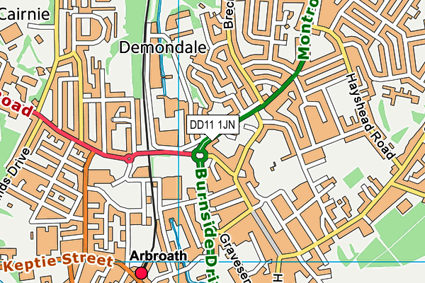 DD11 1JN map - OS VectorMap District (Ordnance Survey) DD11 1JN map - OS VectorMap District (Ordnance Survey)