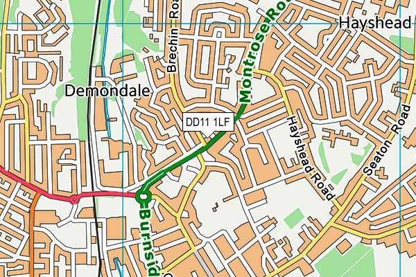 DD11 1LF map - OS VectorMap District (Ordnance Survey) DD11 1LF map - OS VectorMap District (Ordnance Survey)