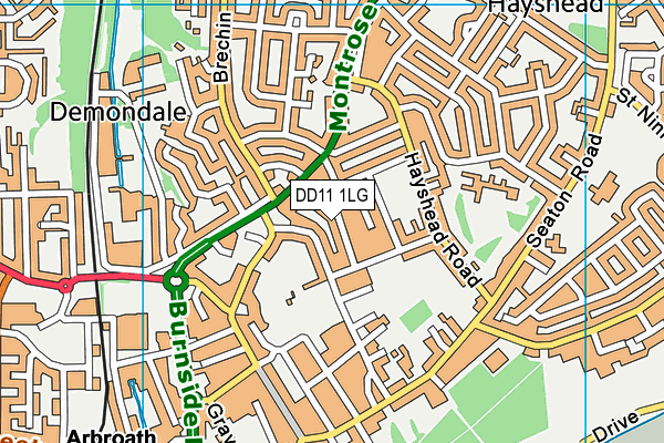 DD11 1LG map - OS VectorMap District (Ordnance Survey) DD11 1LG map - OS VectorMap District (Ordnance Survey)