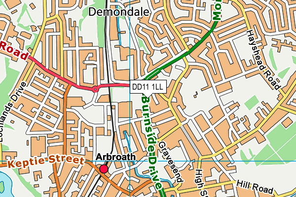 DD11 1LL map - OS VectorMap District (Ordnance Survey) DD11 1LL map - OS VectorMap District (Ordnance Survey)