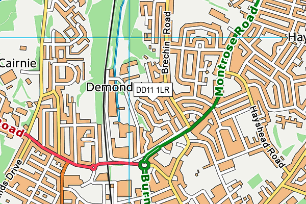 DD11 1LR map - OS VectorMap District (Ordnance Survey)