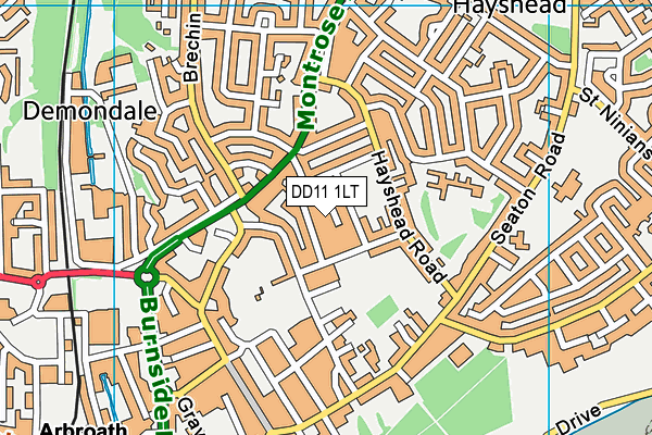DD11 1LT map - OS VectorMap District (Ordnance Survey) DD11 1LT map - OS VectorMap District (Ordnance Survey)