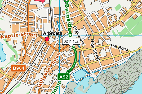 DD11 1LZ map - OS VectorMap District (Ordnance Survey) DD11 1LZ map - OS VectorMap District (Ordnance Survey)