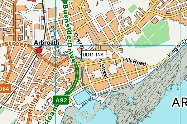 DD11 1NA map - OS VectorMap District (Ordnance Survey) DD11 1NA map - OS VectorMap District (Ordnance Survey)