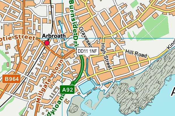 DD11 1NF map - OS VectorMap District (Ordnance Survey) DD11 1NF map - OS VectorMap District (Ordnance Survey)
