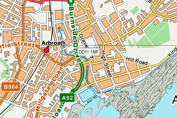 DD11 1NP map - OS VectorMap District (Ordnance Survey) DD11 1NP map - OS VectorMap District (Ordnance Survey)