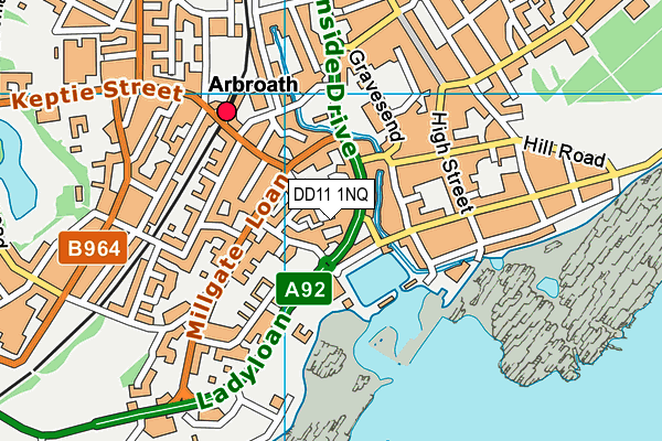 DD11 1NQ map - OS VectorMap District (Ordnance Survey) DD11 1NQ map - OS VectorMap District (Ordnance Survey)