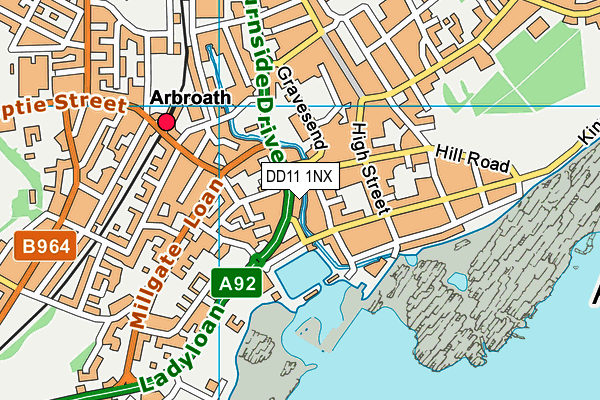 DD11 1NX map - OS VectorMap District (Ordnance Survey) DD11 1NX map - OS VectorMap District (Ordnance Survey)