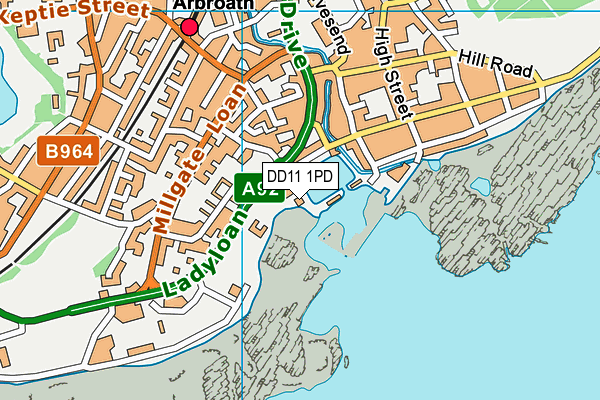 DD11 1PD map - OS VectorMap District (Ordnance Survey) DD11 1PD map - OS VectorMap District (Ordnance Survey)