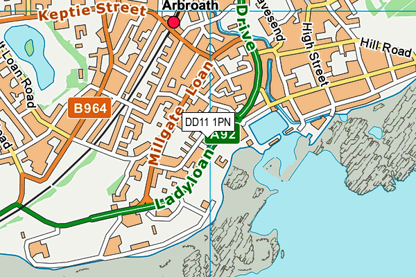 DD11 1PN map - OS VectorMap District (Ordnance Survey) DD11 1PN map - OS VectorMap District (Ordnance Survey)