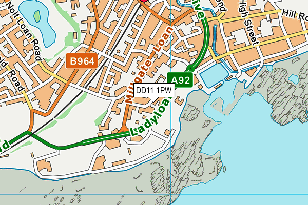 DD11 1PW map - OS VectorMap District (Ordnance Survey) DD11 1PW map - OS VectorMap District (Ordnance Survey)