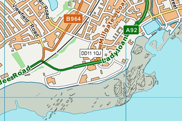 DD11 1QJ map - OS VectorMap District (Ordnance Survey) DD11 1QJ map - OS VectorMap District (Ordnance Survey)
