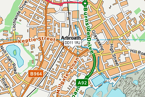DD11 1RJ map - OS VectorMap District (Ordnance Survey) DD11 1RJ map - OS VectorMap District (Ordnance Survey)