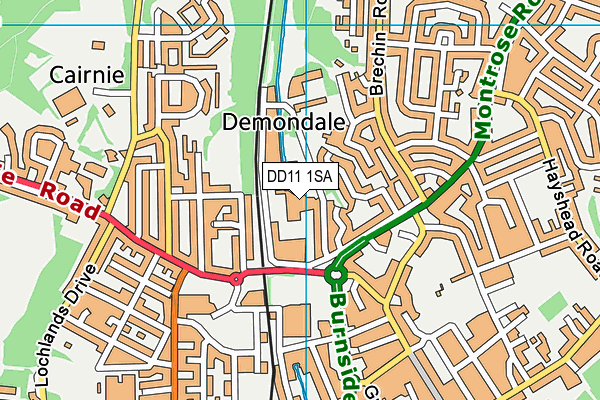 DD11 1SA map - OS VectorMap District (Ordnance Survey) DD11 1SA map - OS VectorMap District (Ordnance Survey)