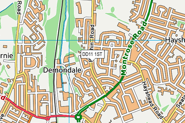 DD11 1ST map - OS VectorMap District (Ordnance Survey)