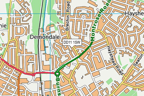 DD11 1SW map - OS VectorMap District (Ordnance Survey) DD11 1SW map - OS VectorMap District (Ordnance Survey)