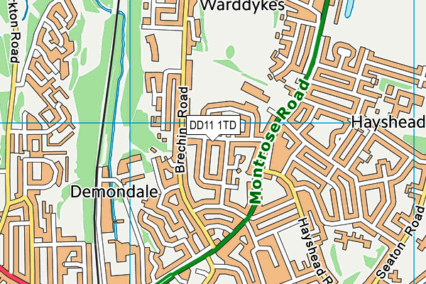DD11 1TD map - OS VectorMap District (Ordnance Survey) DD11 1TD map - OS VectorMap District (Ordnance Survey)