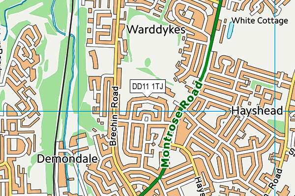 DD11 1TJ map - OS VectorMap District (Ordnance Survey) DD11 1TJ map - OS VectorMap District (Ordnance Survey)