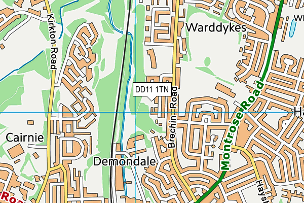 DD11 1TN map - OS VectorMap District (Ordnance Survey) DD11 1TN map - OS VectorMap District (Ordnance Survey)