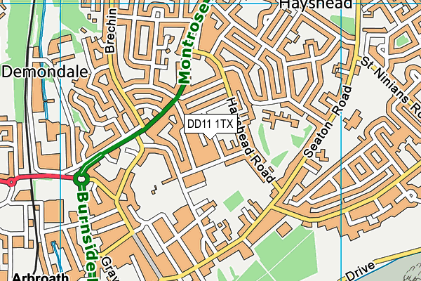DD11 1TX map - OS VectorMap District (Ordnance Survey) DD11 1TX map - OS VectorMap District (Ordnance Survey)