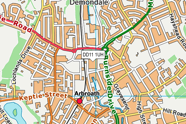 DD11 1UH map - OS VectorMap District (Ordnance Survey) DD11 1UH map - OS VectorMap District (Ordnance Survey)